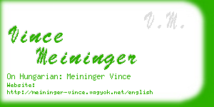 vince meininger business card